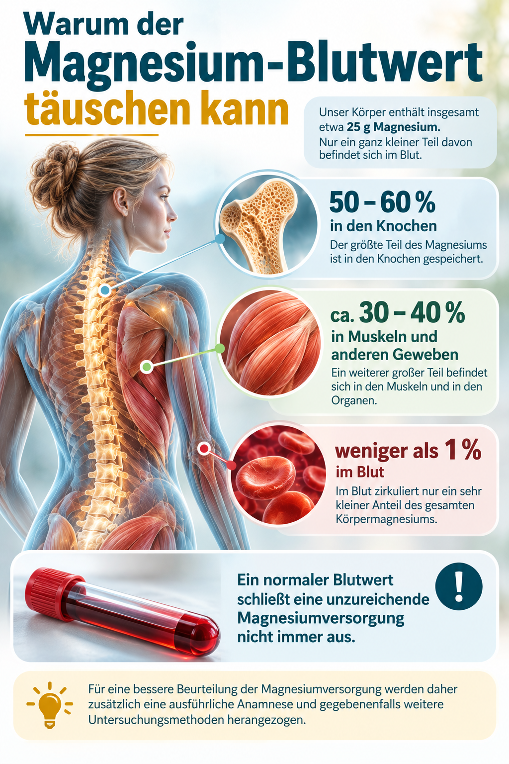 Warum der Magnesium-Blutwert täuschen kann
