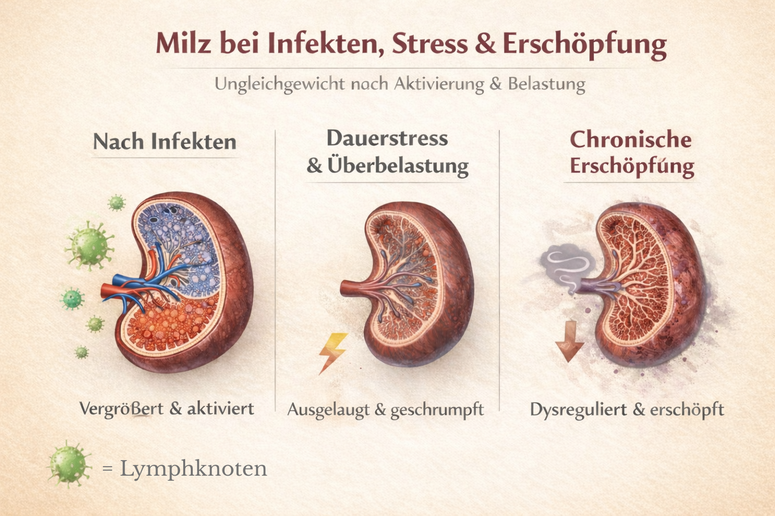 Die Milz bei Infekten, Stress und Erschöpfung