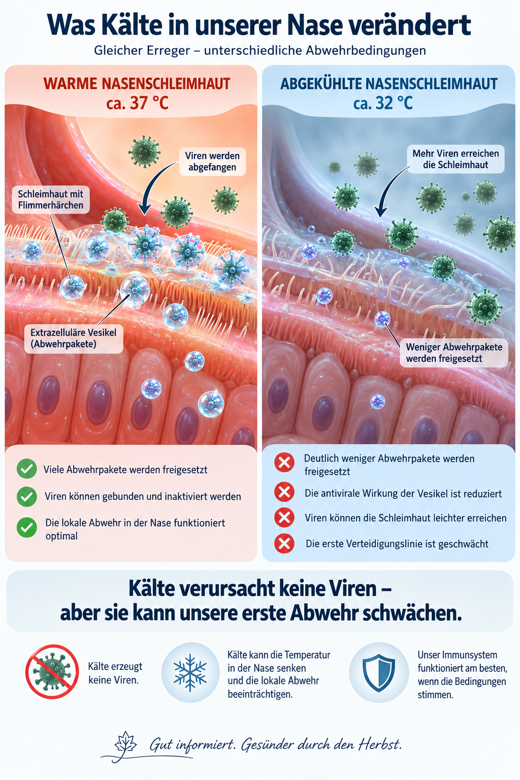 Wie Kälte die Abwehrfunktion der Nase beeinträchtigt