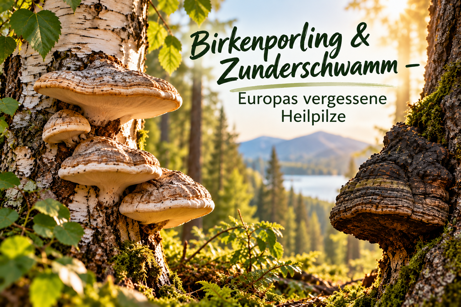Birkenporling und Zunderschwamm als europäische Heilpilze