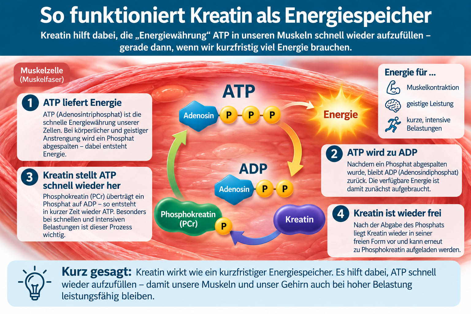 Kreatin und seine Rolle im Energiezyklus