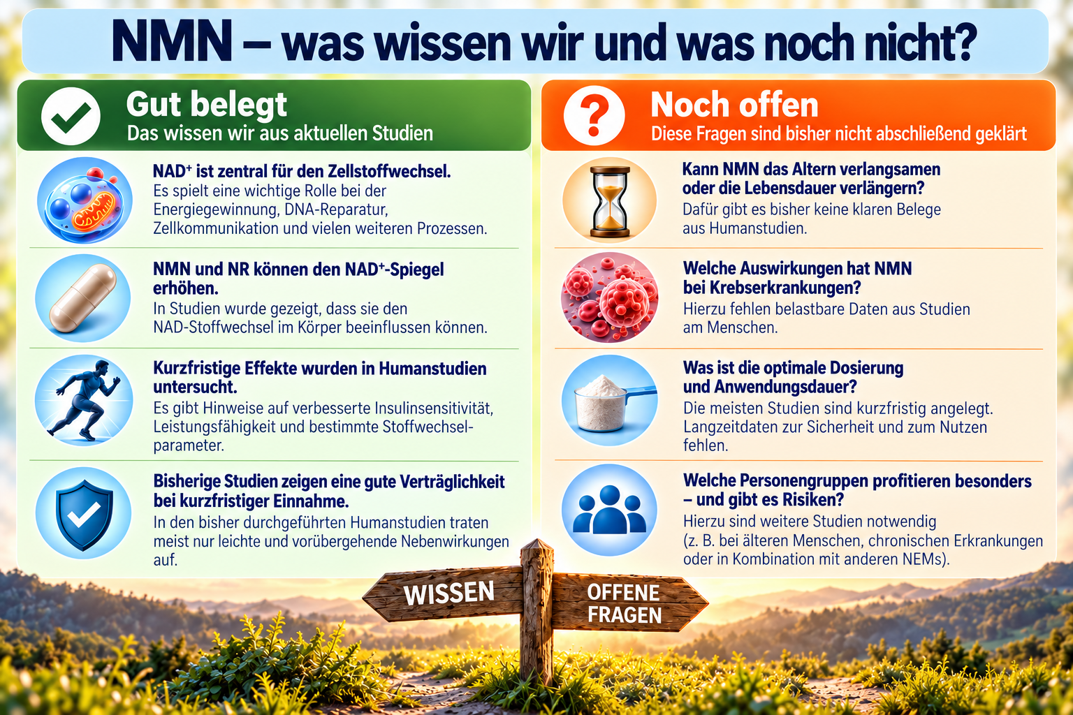 NMN- was ist bisher belegt und was nicht?
